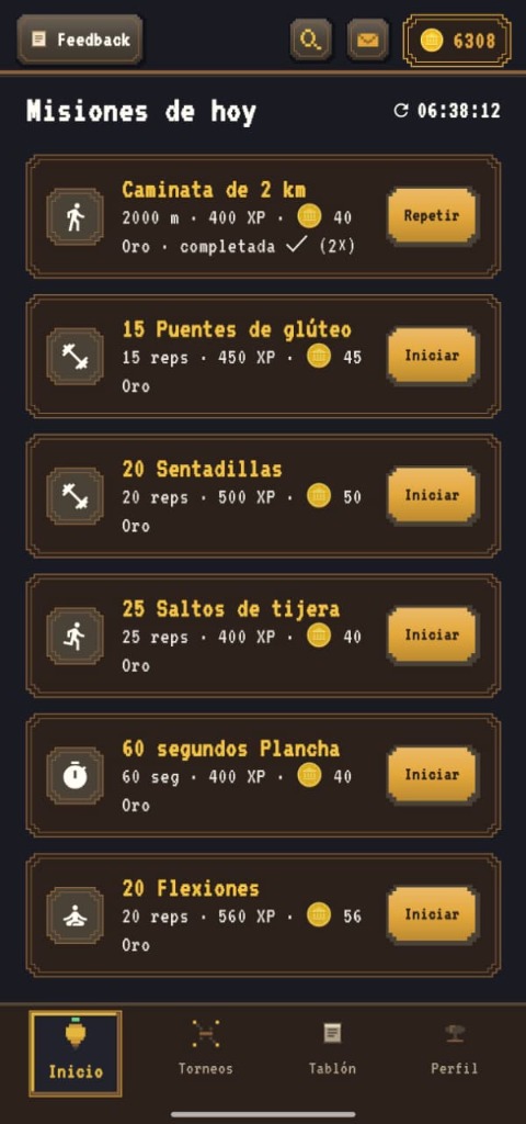 Misiones Diarias FitLeveling